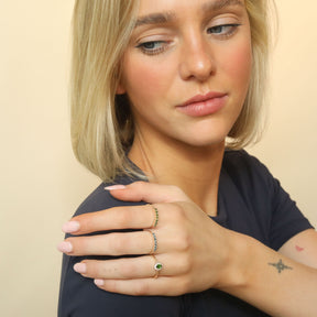 Lady D Chrome Diopside ring | 9K